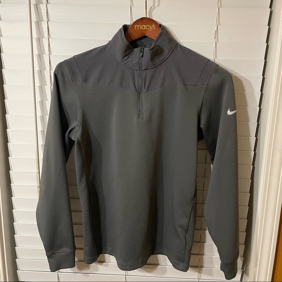 Nike Dri-Fit Golf Sweater :: 1/4 Zip :: Size Small :: Charcoal - Picture 2 of 4